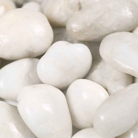 MSI White Polished Pebbles 0.5 cu. Ft . per Bag 0.75 in. to 1.25 in. Bagged Landscape Rock ZOR-LSC-0181